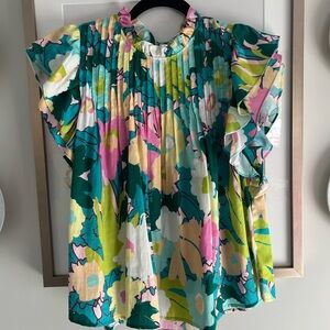 CROSBY by Mollie Burch Multicolor Ruffle Top